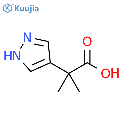 2-methyl-2-(1H-pyrazol-4-yl)propanoic acid structure