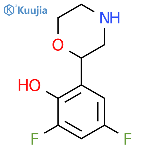 2,4-difluoro-6-(morpholin-2-yl)phenol structure