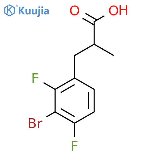 3-(3-bromo-2,4-difluorophenyl)-2-methylpropanoic acid structure