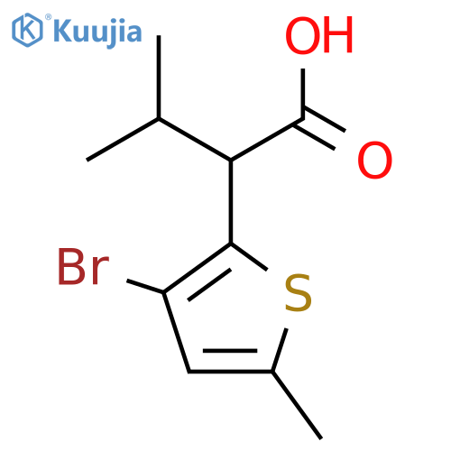 2-(3-bromo-5-methylthiophen-2-yl)-3-methylbutanoic acid structure