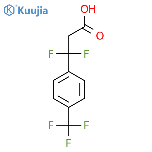 3,3-difluoro-3-4-(trifluoromethyl)phenylpropanoic acid structure