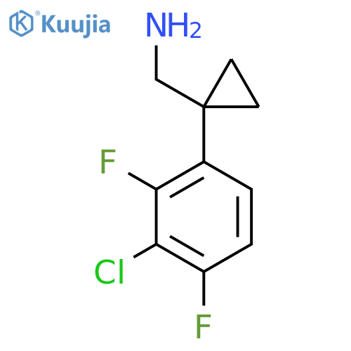 1-(3-chloro-2,4-difluorophenyl)cyclopropylmethanamine structure