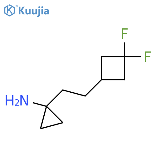 1-2-(3,3-difluorocyclobutyl)ethylcyclopropan-1-amine structure