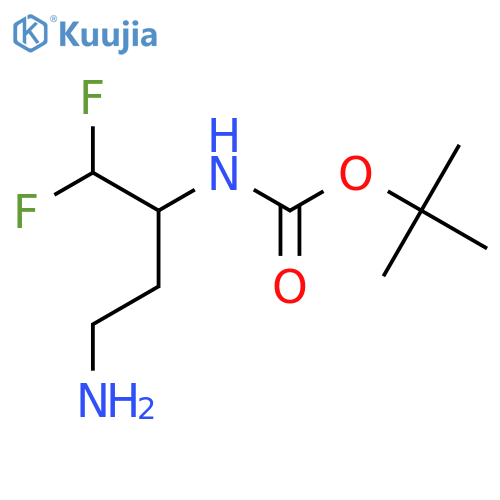 tert-butyl N-(4-amino-1,1-difluorobutan-2-yl)carbamate structure