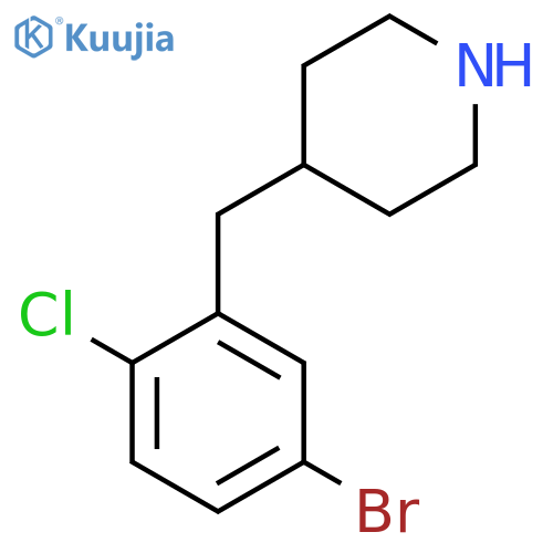 4-(5-bromo-2-chlorophenyl)methylpiperidine structure