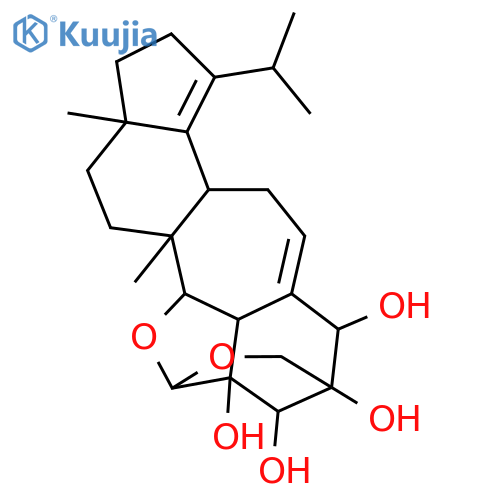 6,8-Methano-7H-indeno[5'',4'':3',4']cyclohepta[1',2':4,5]furo[2,3-b]pyran-6b,7,8,14(9H,10aH)-tetrol,1,2,3b,4,6a,11a,11b,12,13,13a-decahydro-11b,13a-dimethyl-3-(1-methylethyl)-, (3bR,6aR,11aS,11bR,13aR)-rel-(-)- structure