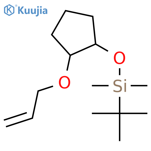 Cyclopentane, 1-[[(1,1-dimethylethyl)dimethylsilyl]oxy]-2-(2-propen-1-yloxy)-, (1R,2R)-rel- structure