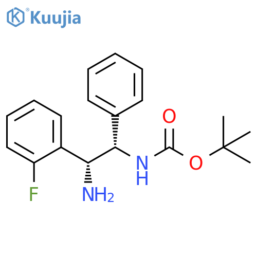 1,1-Dimethylethyl N-[(1S,2R)-2-amino-2-(2-fluorophenyl)-1-phenylethyl]carbamate structure