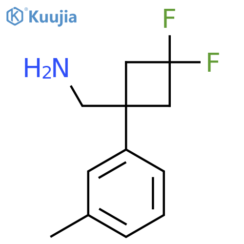 3,3-difluoro-1-(3-methylphenyl)cyclobutylmethanamine structure