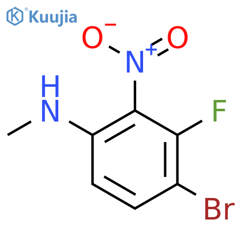 4-Bromo-3-fluoro-N-methyl-2-nitroaniline structure