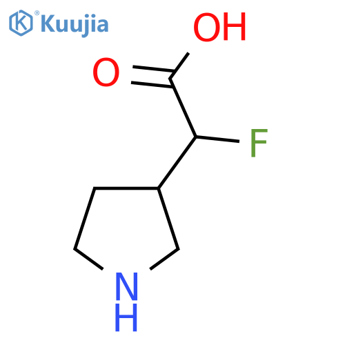 2-fluoro-2-(pyrrolidin-3-yl)acetic acid structure