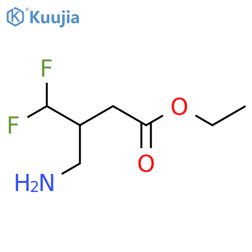 Ethyl 4-amino-3-(difluoromethyl)butanoate structure