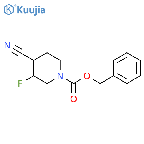 benzyl 4-cyano-3-fluoropiperidine-1-carboxylate structure