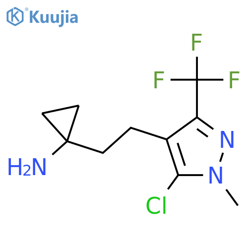 1-{2-5-chloro-1-methyl-3-(trifluoromethyl)-1H-pyrazol-4-ylethyl}cyclopropan-1-amine structure