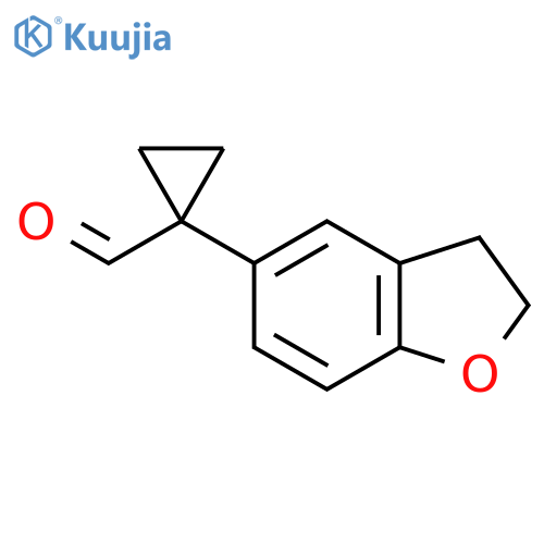 1-(2,3-dihydro-1-benzofuran-5-yl)cyclopropane-1-carbaldehyde structure