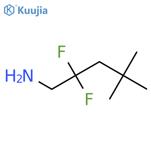 2,2-difluoro-4,4-dimethylpentan-1-amine structure