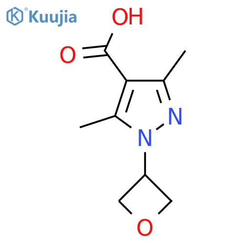 3,5-Dimethyl-1-(oxetan-3-yl)-1H-pyrazole-4-carboxylic acid structure