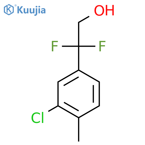 2-(3-chloro-4-methylphenyl)-2,2-difluoroethan-1-ol structure