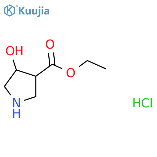 ethyl 4-hydroxypyrrolidine-3-carboxylate;hydrochloride structure