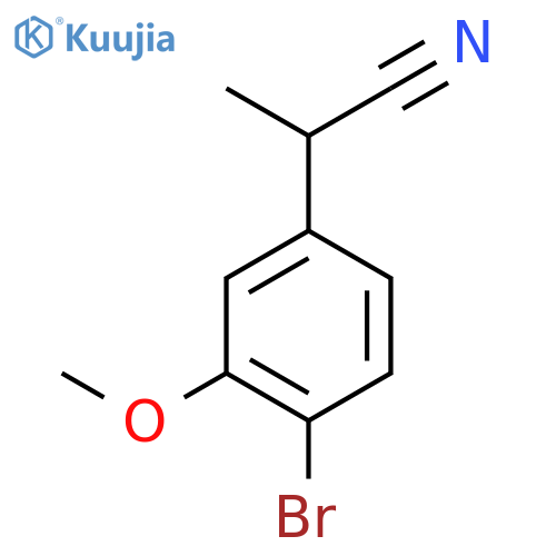 2-(4-bromo-3-methoxyphenyl)propanenitrile structure