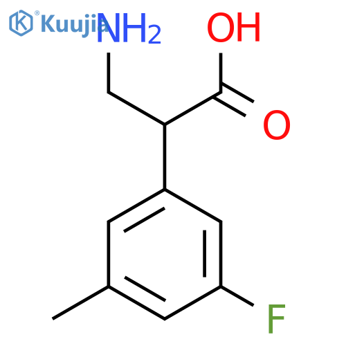 3-amino-2-(3-fluoro-5-methylphenyl)propanoic acid structure