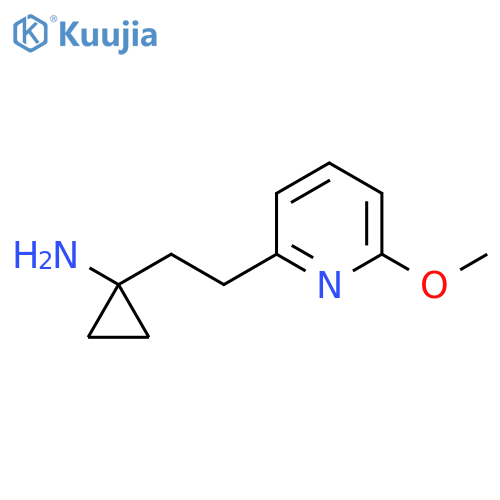 1-2-(6-methoxypyridin-2-yl)ethylcyclopropan-1-amine structure