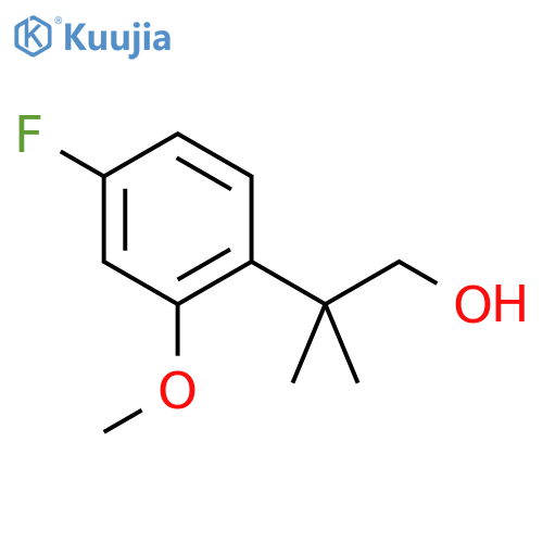 2-(4-fluoro-2-methoxyphenyl)-2-methylpropan-1-ol structure