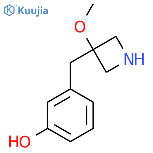 3-(3-methoxyazetidin-3-yl)methylphenol structure