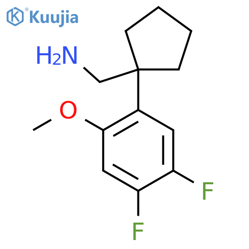 1-(4,5-difluoro-2-methoxyphenyl)cyclopentylmethanamine structure