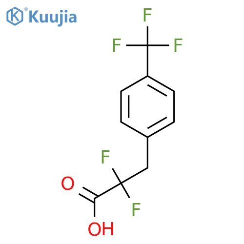 2,2-difluoro-3-4-(trifluoromethyl)phenylpropanoic acid structure