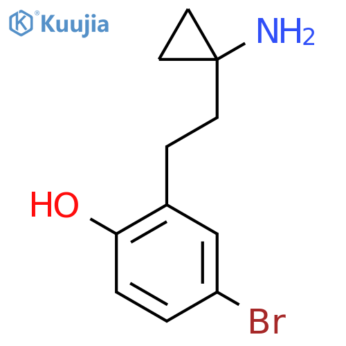 2-2-(1-aminocyclopropyl)ethyl-4-bromophenol structure