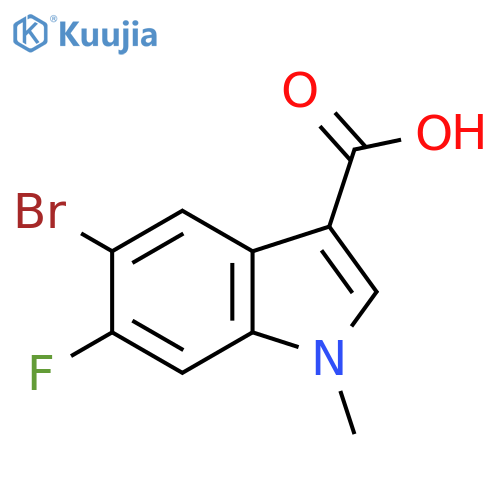 5-Bromo-6-fluoro-1-methyl-1H-indole-3-carboxylic acid structure