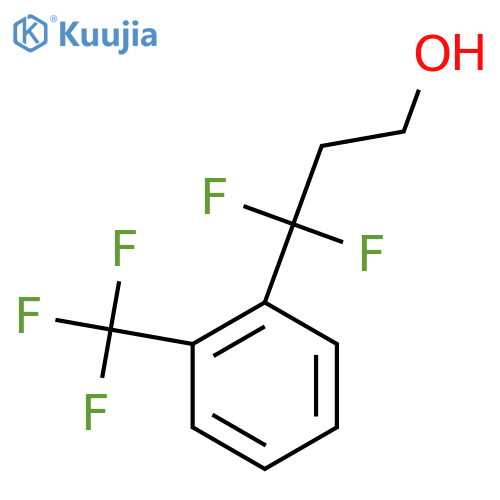 3,3-difluoro-3-2-(trifluoromethyl)phenylpropan-1-ol structure