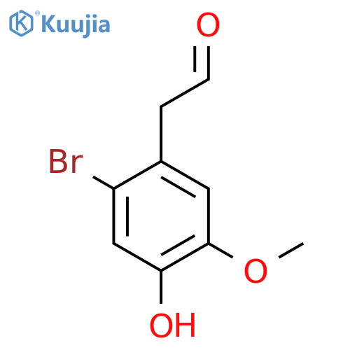 2-(2-bromo-4-hydroxy-5-methoxyphenyl)acetaldehyde structure
