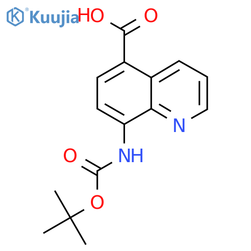 8-{(tert-butoxy)carbonylamino}quinoline-5-carboxylic acid structure