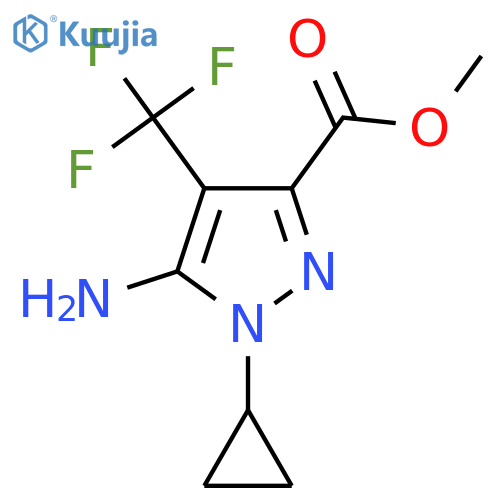 methyl 5-amino-1-cyclopropyl-4-(trifluoromethyl)-1H-pyrazole-3-carboxylate structure