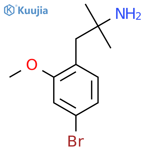 1-(4-bromo-2-methoxyphenyl)-2-methylpropan-2-amine structure