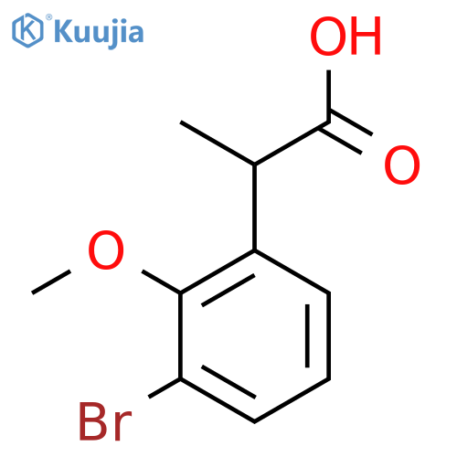 2-(3-bromo-2-methoxyphenyl)propanoic acid structure