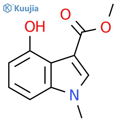 1H-Indole-3-carboxylic acid, 4-hydroxy-1-methyl-, methyl ester structure