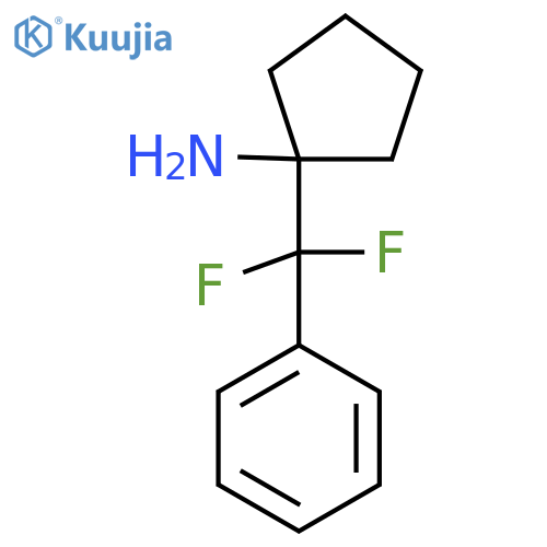 1-difluoro(phenyl)methylcyclopentan-1-amine structure