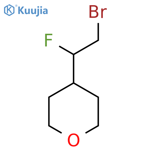 4-(2-Bromo-1-fluoroethyl)oxane structure
