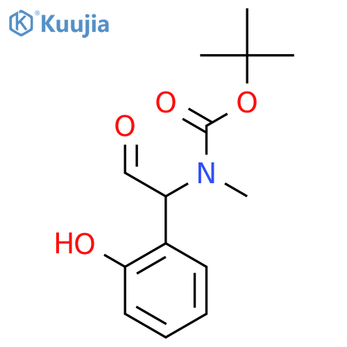 tert-butyl N-1-(2-hydroxyphenyl)-2-oxoethyl-N-methylcarbamate structure