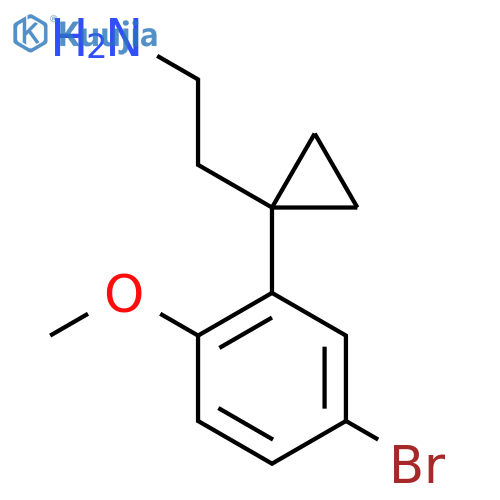 2-1-(5-bromo-2-methoxyphenyl)cyclopropylethan-1-amine structure
