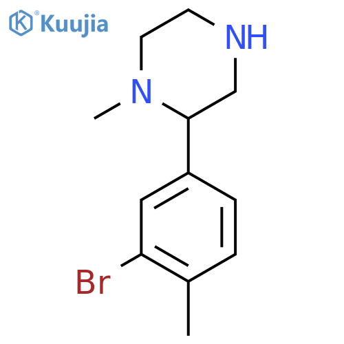 2-(3-bromo-4-methylphenyl)-1-methylpiperazine structure