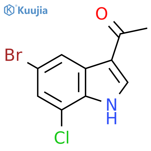 3-Acetyl-5-bromo-7-chloroindole structure