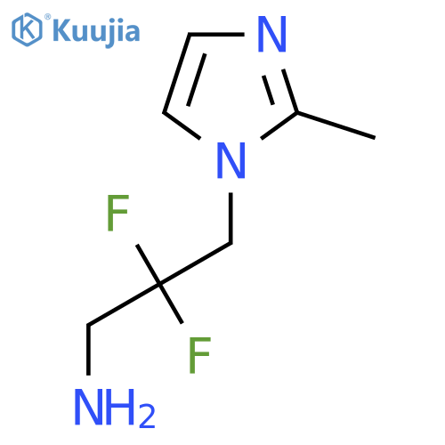 2,2-Difluoro-3-(2-methyl-1H-imidazol-1-yl)propan-1-amine structure