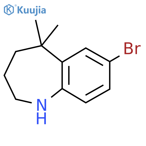 7-bromo-5,5-dimethyl-2,3,4,5-tetrahydro-1H-1-benzazepine structure