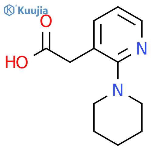 2-2-(piperidin-1-yl)pyridin-3-ylacetic acid structure