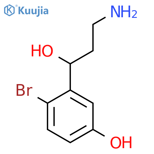 3-(3-amino-1-hydroxypropyl)-4-bromophenol structure