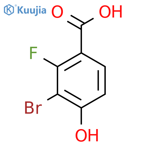 3-Bromo-2-fluoro-4-hydroxybenzoic acid structure